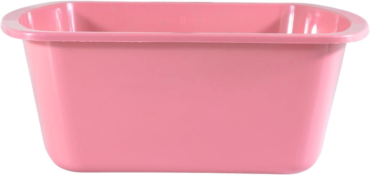 Vakly Plastic Wash Basin, 7 Qt, Rectangular, Graduated, 2 Pack | Hospital bedside soaking tub, Portable washbasin, Washing & cleaning, Foot bath, Face cleansing, Dish washing, Laundry
