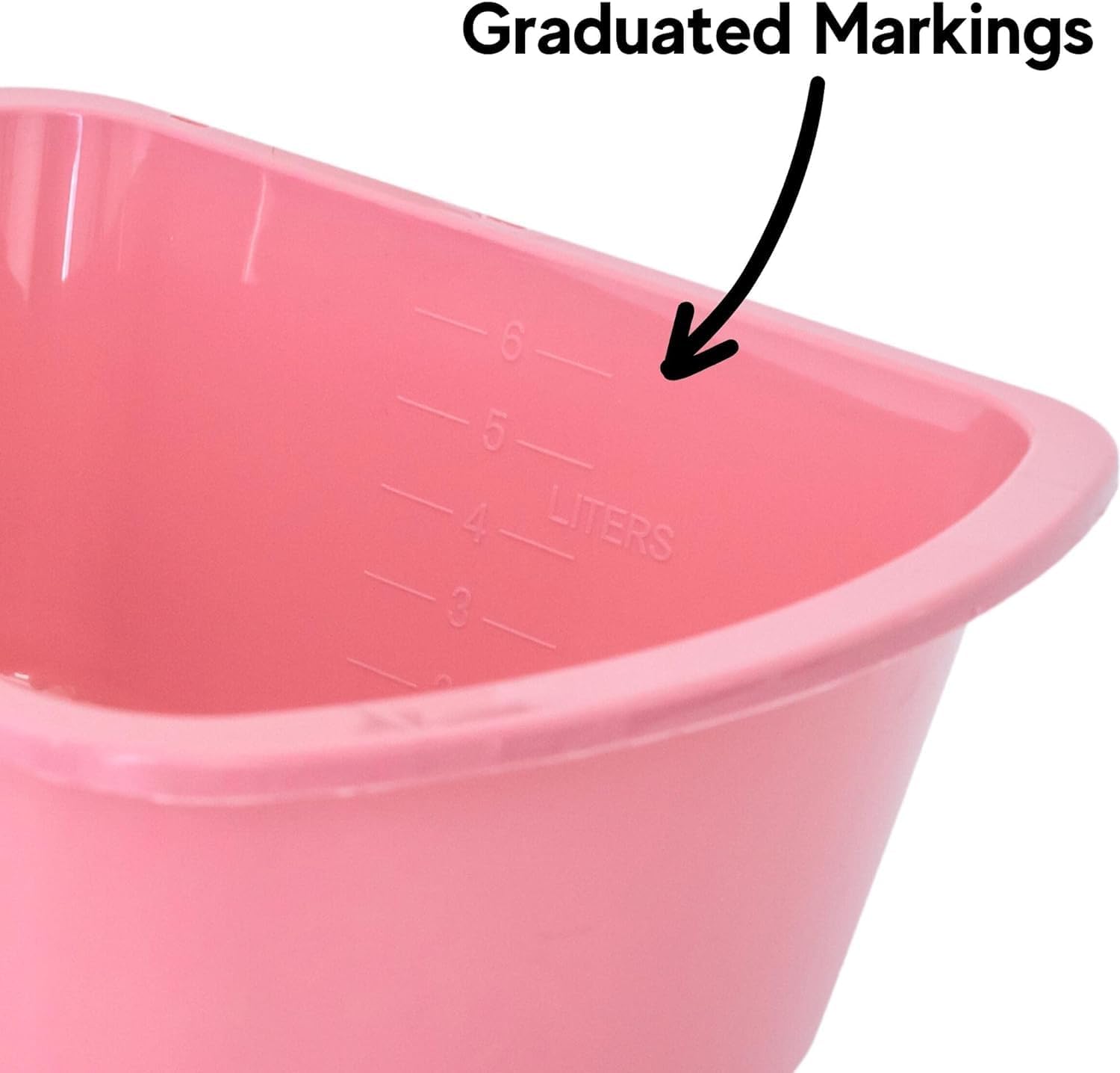Vakly Plastic Wash Basin, 7 Qt, Rectangular, Graduated, 2 Pack | Hospital bedside soaking tub, Portable washbasin, Washing & cleaning, Foot bath, Face cleansing, Dish washing, Laundry