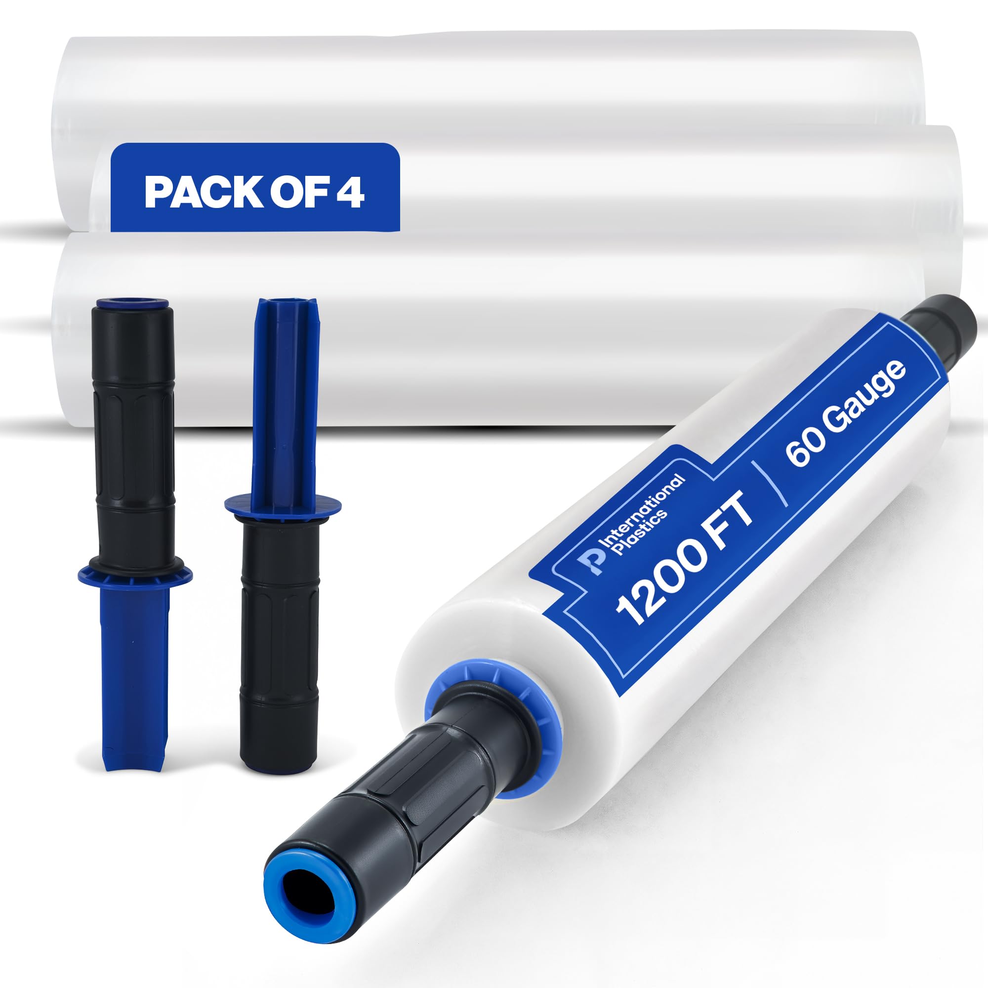 International Plastics Co. 18" Plastic Stretch Film Wrap 1200 feet 500% Stretch Ability | 500% Stretch Ability for Packing Moving Packaging Heavy Duty Shrink (Clear)