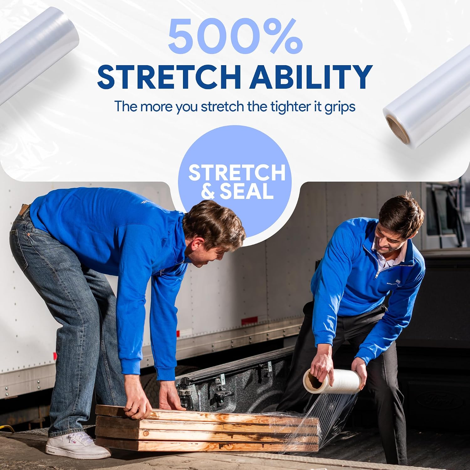 International Plastics Co. 18" Plastic Stretch Film Wrap 1200 feet 500% Stretch Ability | 500% Stretch Ability for Packing Moving Packaging Heavy Duty Shrink (Clear)